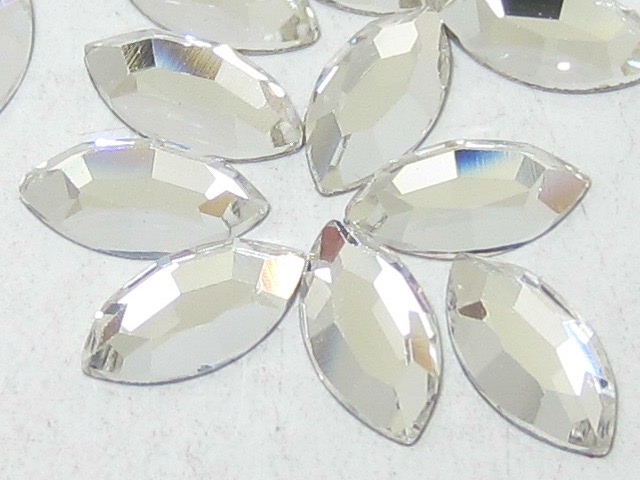 18 pcs. 8x4mm MARQUIS CRYSTAL HOTFIX European Rhinestones